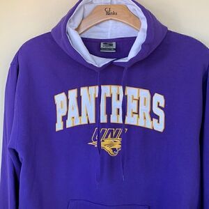 University of northern‎ Iowa UNI Embroidered purple Vintage Hoodie Sweatshirt XL